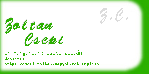 zoltan csepi business card